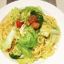 簡単　冷蔵庫野菜のペペロンチーノ